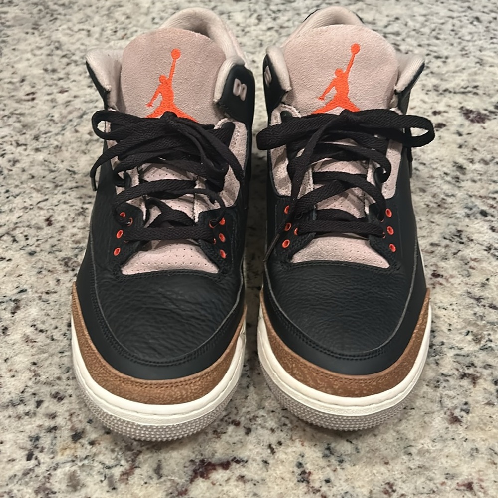 Jordan 3 Retro Desert Elephant. Black and Brown High-Top Sneakers.